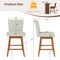 Set of 2 Counter Height Bar Chairs with Swivel and Ergonomic Backrest